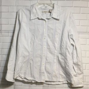 EUC Merona 3/4 Sleeve Button Down Blouse XL